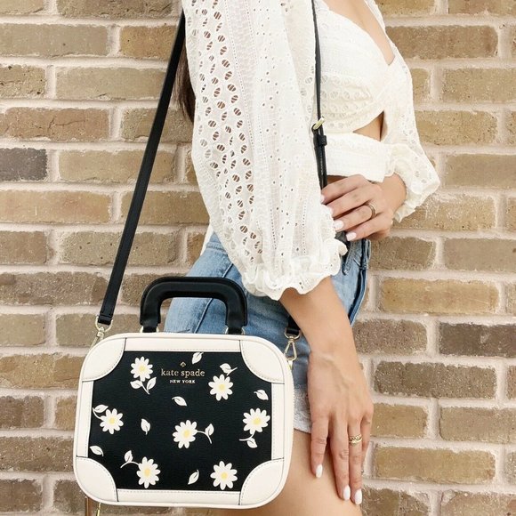 Kate Spade Crossbody Bag Daisy Bicolor Black Multi Novelty💞 - Picture 3 of 5
